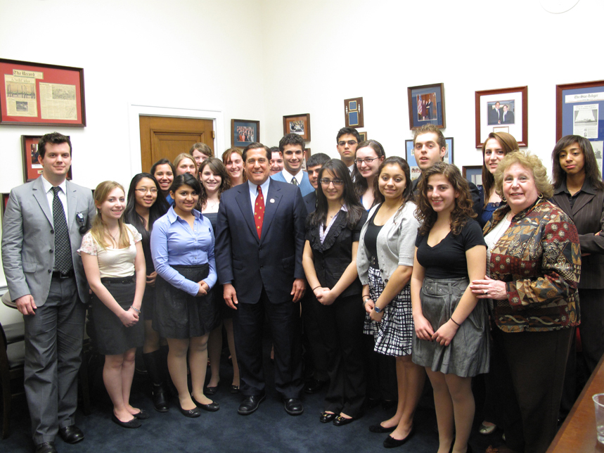Fair Lawn High School Honors Students Hold a Question and Answer Session with Congressman Rothman in Washington, DC
