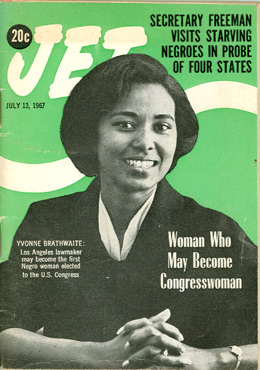 Jet Magazine Cover Featuring Yvonne Burke, 1967
