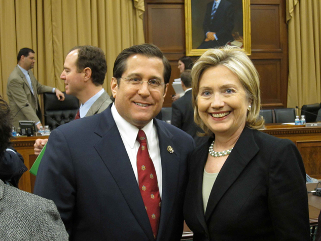 Secretary of State Clinton with Congressman Rothman