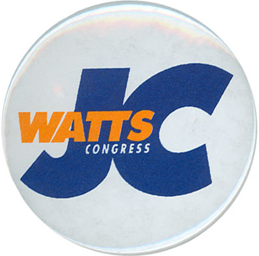 J. C. Watts Campaign Button, c. 1998