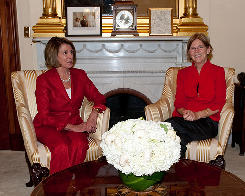 Speaker Nancy Pelosi and Elizabeth Warren