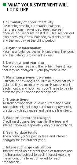 Credit CARD Act - What Your Statement Will Look Like (from USA Today)
