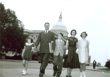 Boggs Family Outside the Capitol, 1950