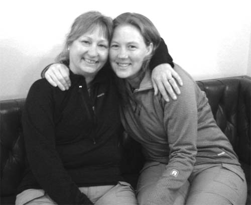 Robin Grapa (right) with her mother, Patty Laatch