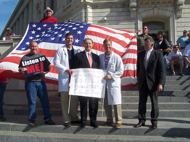 Rep Herger meets American citizens opposed to the government takeover of health care