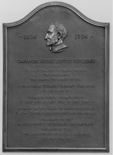 Joseph Cannon memorial plaque