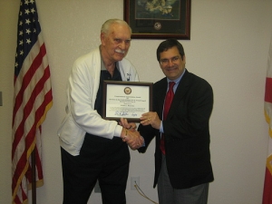 Gus presents Congressional Appreciation Award