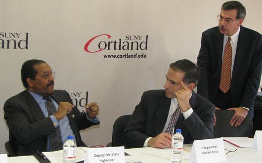 Hightower, Arcuri and Cortland president Erik Bitterbaum