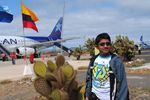 Photo: Aadith arriving on the Galapagos Islands