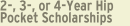 2-, 3-, or 4-Year Hip Pocket Scholarships
