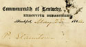 Rejection letter by Governor Bramlette of Kentucky