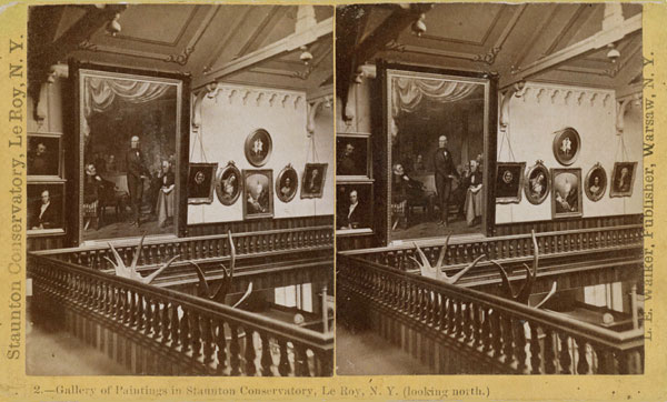 
            Henry Clay in the U.S. Senate, installed in the Staunton Art ConservatoryStereograph, 1872
            (Courtesy of the Le Roy Historical Society)
        