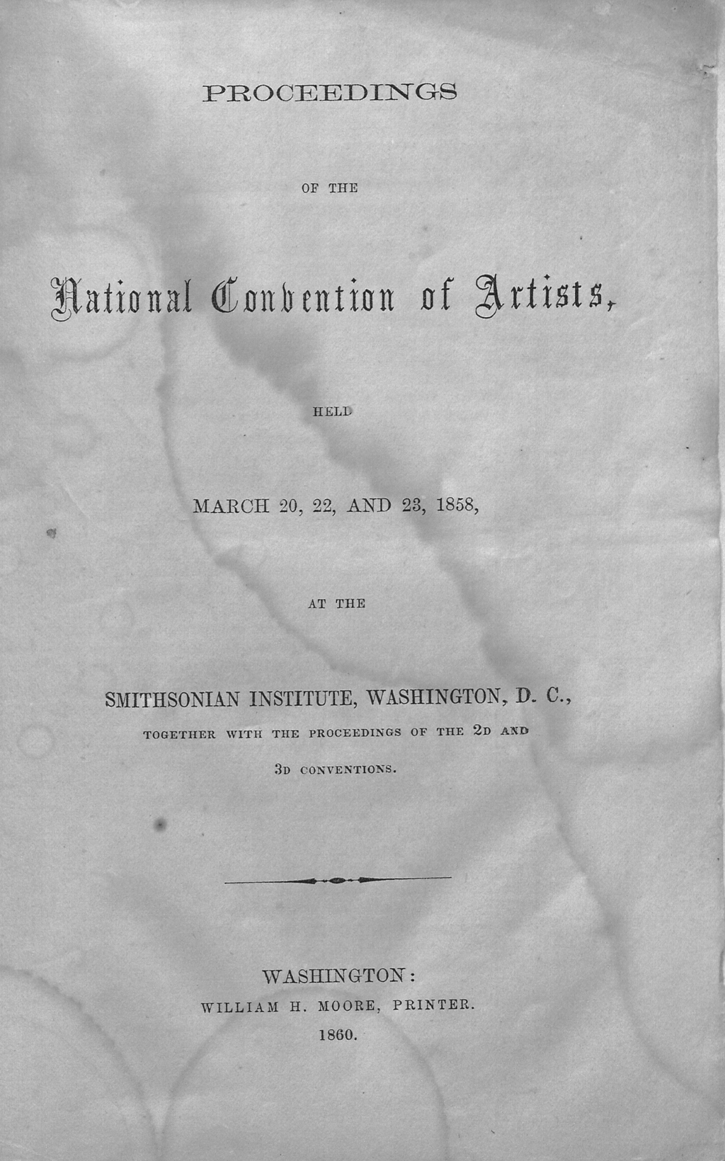 
            Proceedings of the National Convention of ArtistsWashington: William H. Moore, 1860
        