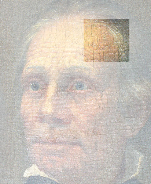 
            Henry Clay in the U.S. Senate, detail of damageOil on canvas by Phineas Staunton, 1866
            (U.S. Senate Collection)
        