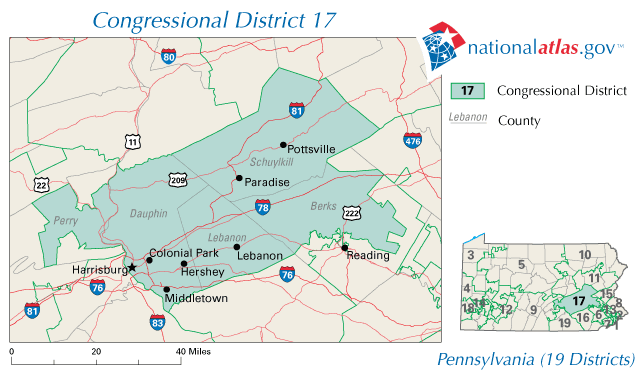 Pennsylvannia 17th District Map