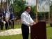 Congressman Diaz-Balart addressing those in attendance at the ceremony for the new SOUTHCOM headquarters