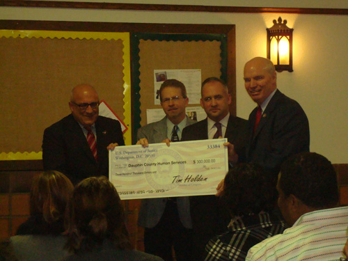 Dauphin Human Services - January 6, 2010: Congressman Holden announces a congressional appropriation for Dauphin County Human Services. The $300,000 from the U.S. Department of Justice will be used for the expansion of Family Group Conferencing (FGC) in Dauphin County.