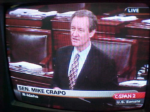 Senator Crapo debates on the U.S. Senate floor