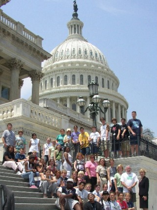 Photo: Each year many school groups on their class trips receive tours of the capitol and meet with Tammy in Washington.