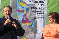 Rep. Herger speaking at the Hamilton City Levee Festival