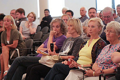 Constituents listen in to a question being asked  - August 2010 Cupertino Town Hall by congressman_honda