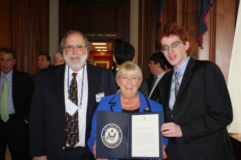 Congresswoman McCarthy Congratulates Hewlett Student Eric Brooks on his Scholarship from the Davidson Institute for Talent Development