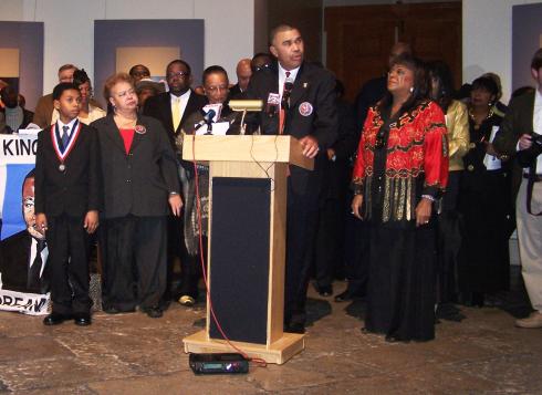 Congressman Clay addresses the 2010 Dr.Martin Luther King, Jr., Holiday Program in St. Louis