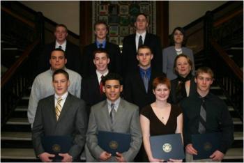 Tsongas with 2009 U.S. Service Academy nominees 