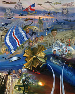 Painting Honoring the Distinguished Flying Cross