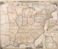 A New Map for Travelers Through the United States of America Showing the Railroads, Canals & Stage Roads.