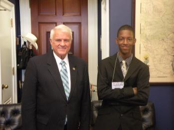 Derek Johnson of Round Rock visits DC with the National Young Leaders Conference