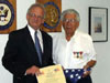 Rep. Berman Awards Overdue Medals to World War II veteran, Rocky Magdaleno.