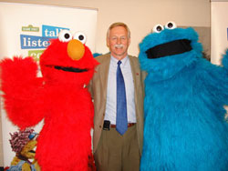 On Wednesday, May 7, 2008, Congressman Snyder joined Elmo and Cookie Monster at the U.S. Capitol for a roll-out event for Sesame Workshop’s newest DVD kit specifically for young children who are coping with the challenges of deployment.
