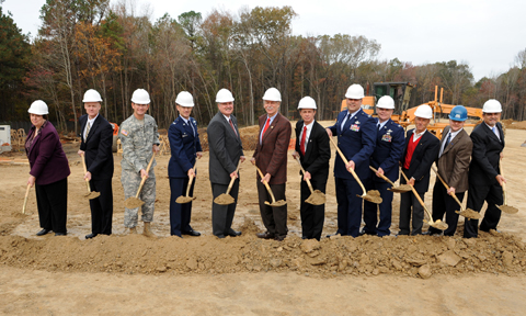 Congressman Snyder is pictured with civilian and military leaders at the ground breaking of the new Joint Education Center Complex in Jacksonville, Ark. Nov. 9.
