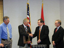 U.S. Rep. Vic Snyder is the latest recipient of the Jack Evans Regional Leadership Award for his efforts in securing federal money for railroad overpasses in central Arkansas.   The award, named after the late Sherwood mayor, is presented annually to an individual or organization for "outstanding public service in advancing sound planning and intergovernmental cooperation in central Arkansas." It is sponsored by Metroplan, the long-range transportation planning area for Pulaski, Faulkner, Saline, Lonoke and Grant counties.