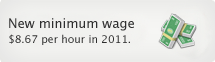 Washington's minimum wage set at $8.67 next year