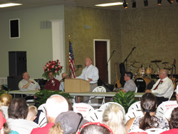 Speaking at the Hurrican Ike One Year Anniversary in Bridge City
