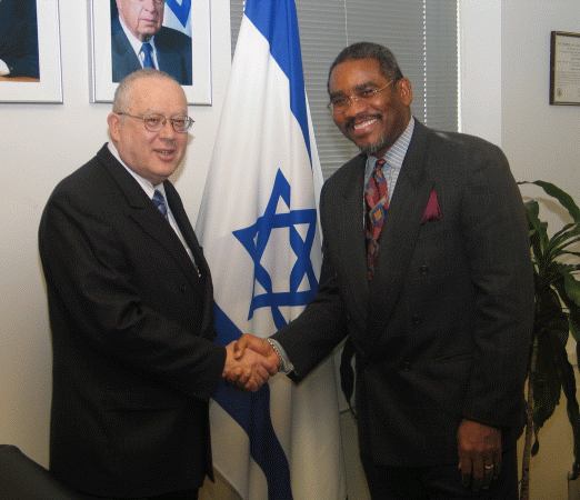 Congressman Gregory W. Meeks and Arye Mekel, Consul General of Israel during