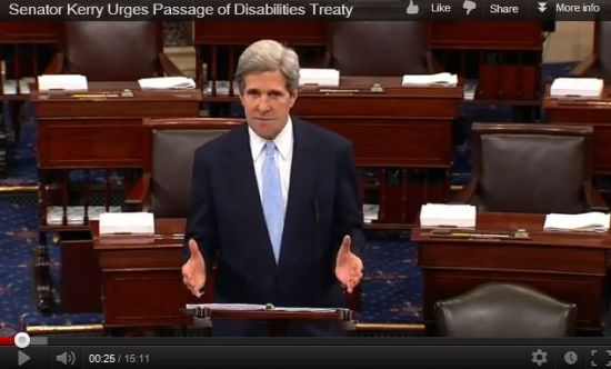 Kerry Urges Senate Passage of Disabilities Treaty