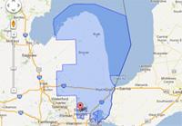 Map of Michigans 10th Congressional District