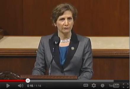 Congresswoman Bonamici at the podium