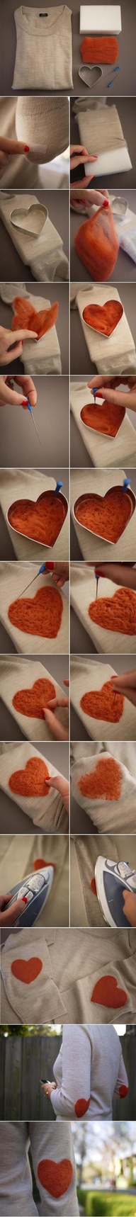Wear your {Felted} Heart On Your Sleeve