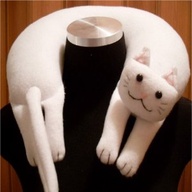 long cat neck pillow
