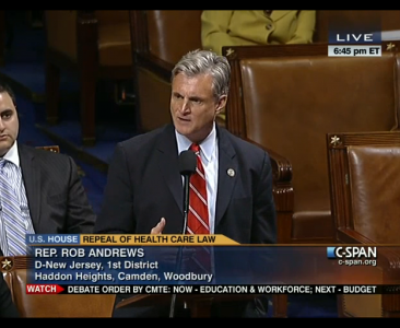 Congressman Andrews speaks on the House Floor in defense of President Obama's healthcare law. feature image