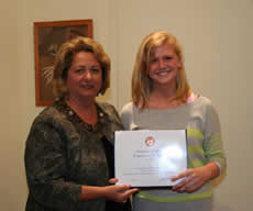 Grand Prize winner, Nicole Ely, receives her award.