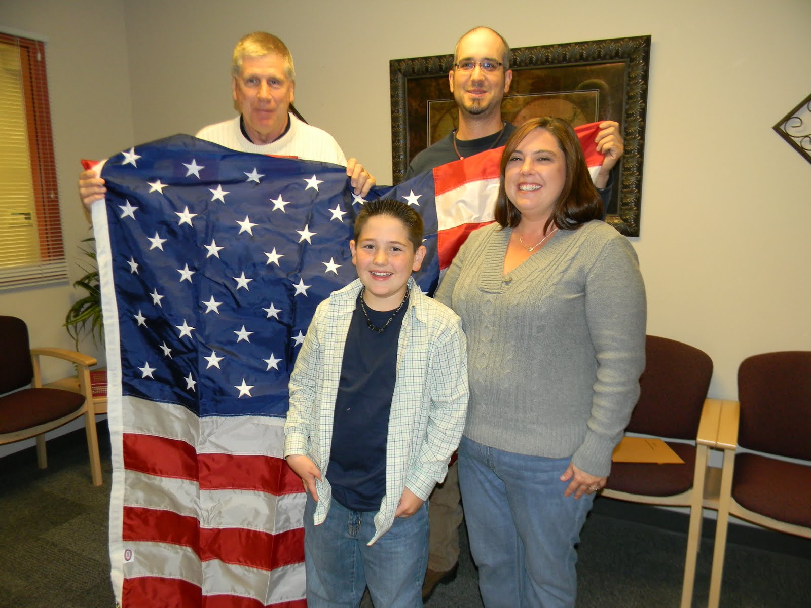 Tuesday, Rep. Larry Kissell (NC-08) presented an American flag that had flown over the united States Capitol to Aquadale Elementary School 5th grader Benjamin Smith.