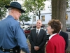 Senator Collins speaks with Maine law enforcement officials