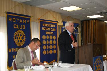 Speaking at the Winchester Rotary Club