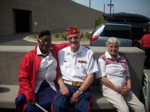 Gwen greets Veterans on Memorial Day