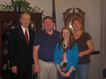 Grassley visits with the Mills family